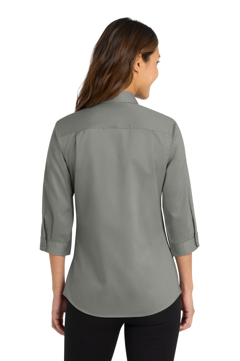 Load image into Gallery viewer, Port Authority Women&#39;s 3/4-Sleeve SuperPro Twill Shirt. L665
