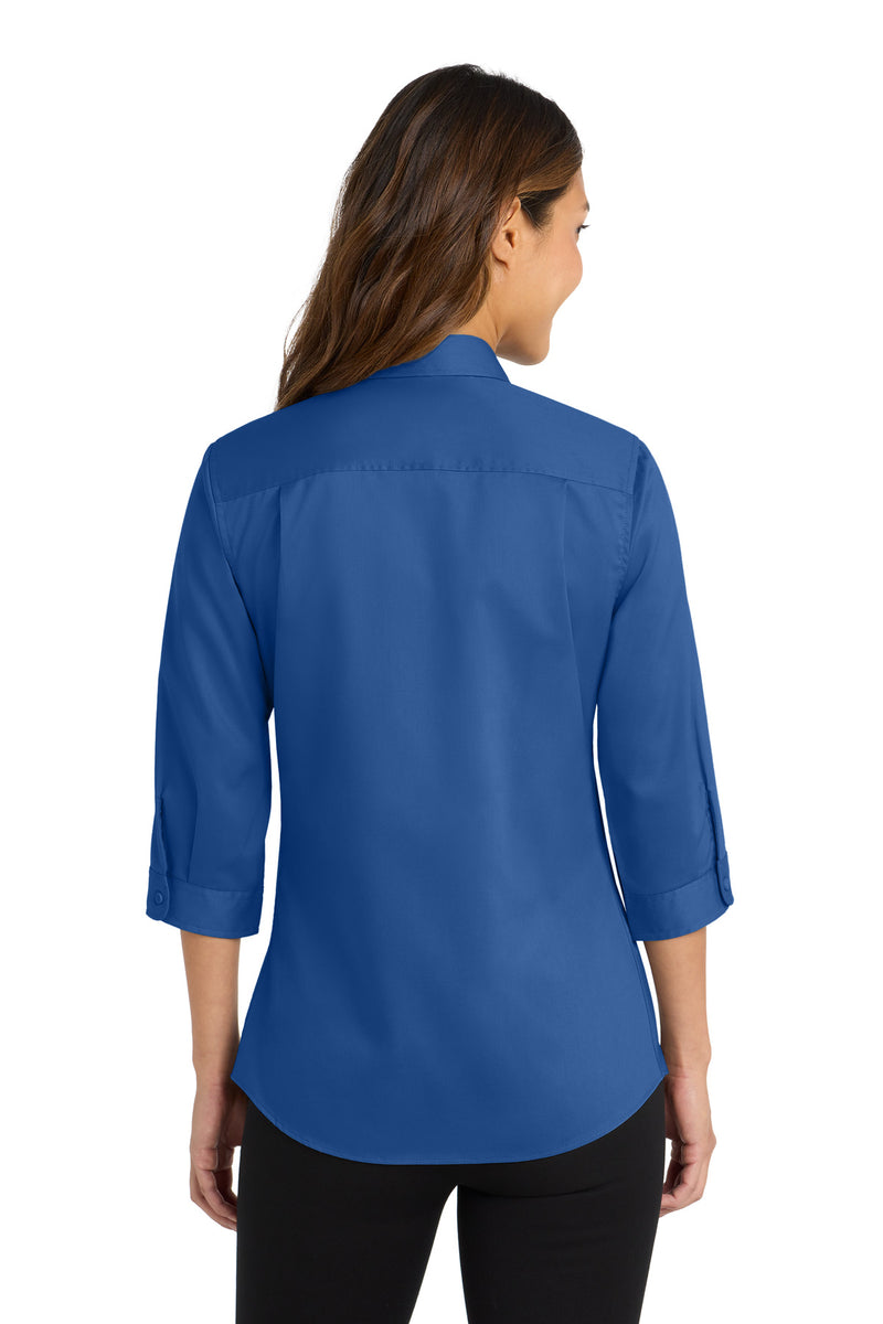 Load image into Gallery viewer, Port Authority Women&#39;s 3/4-Sleeve SuperPro Twill Shirt. L665
