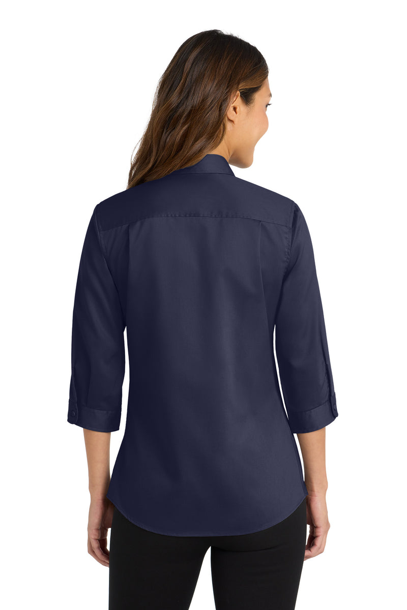Load image into Gallery viewer, Port Authority Women&#39;s 3/4-Sleeve SuperPro Twill Shirt. L665
