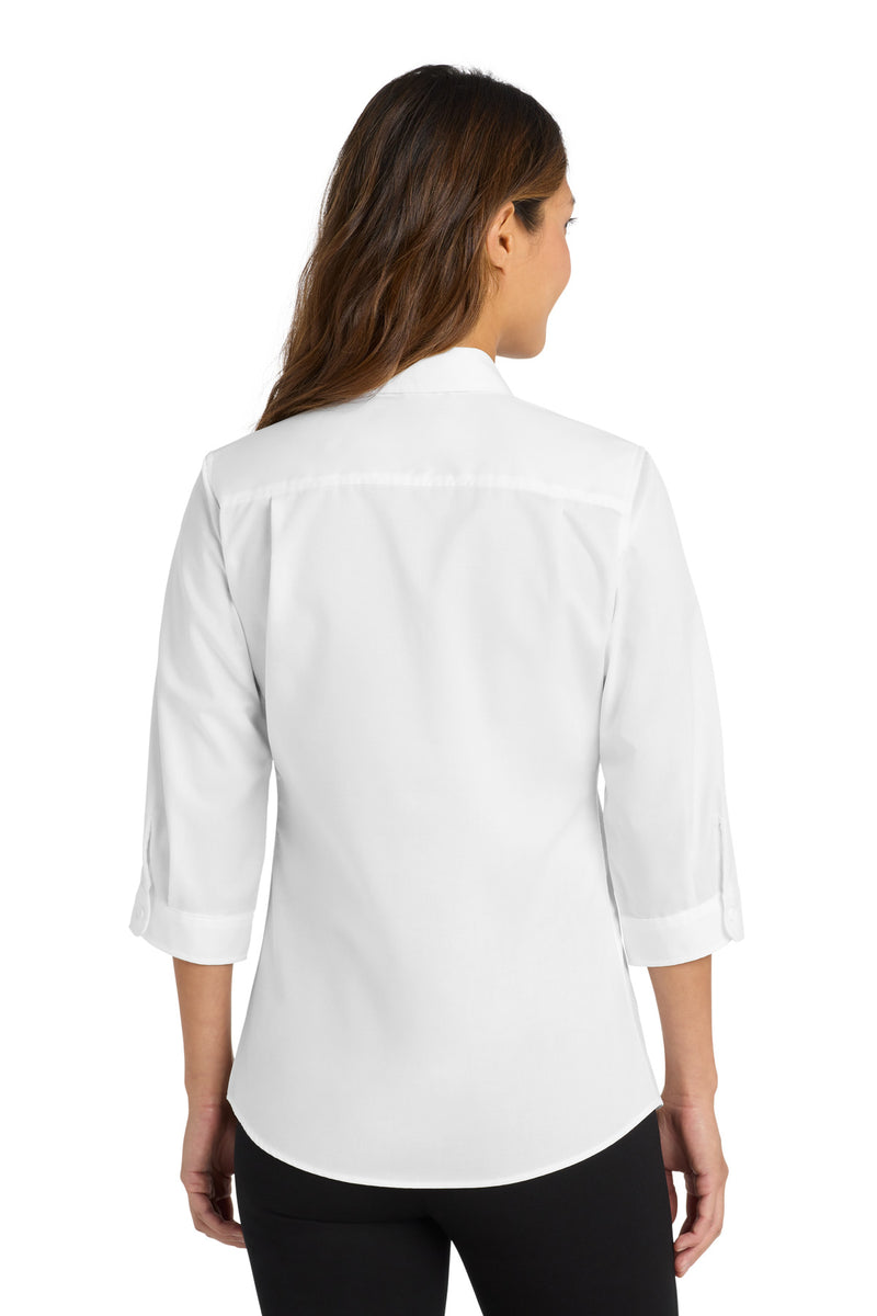 Load image into Gallery viewer, Port Authority Women&#39;s 3/4-Sleeve SuperPro Twill Shirt. L665
