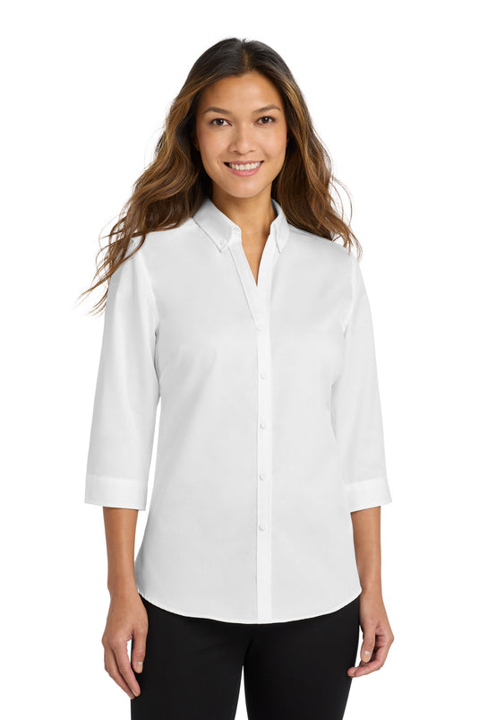 Port Authority Women's 3/4-Sleeve SuperPro Twill Shirt. L665
