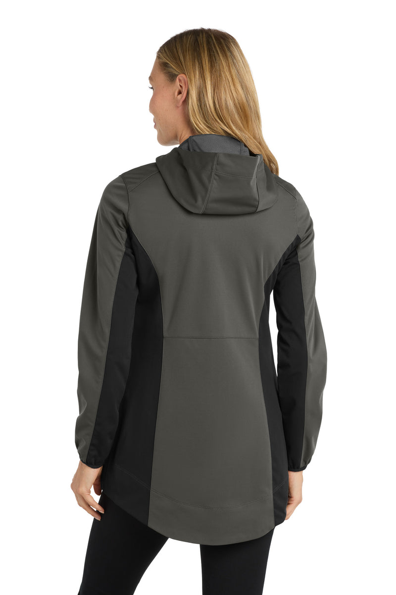 Load image into Gallery viewer, Port Authority Women&#39;s Active Hooded Soft Shell Jacket. L719
