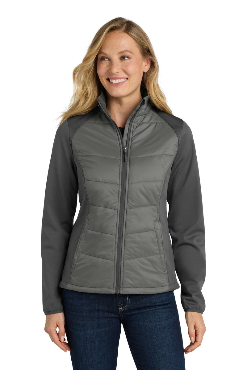 Load image into Gallery viewer, Port Authority Women&#39;s Hybrid Soft Shell Jacket. L787
