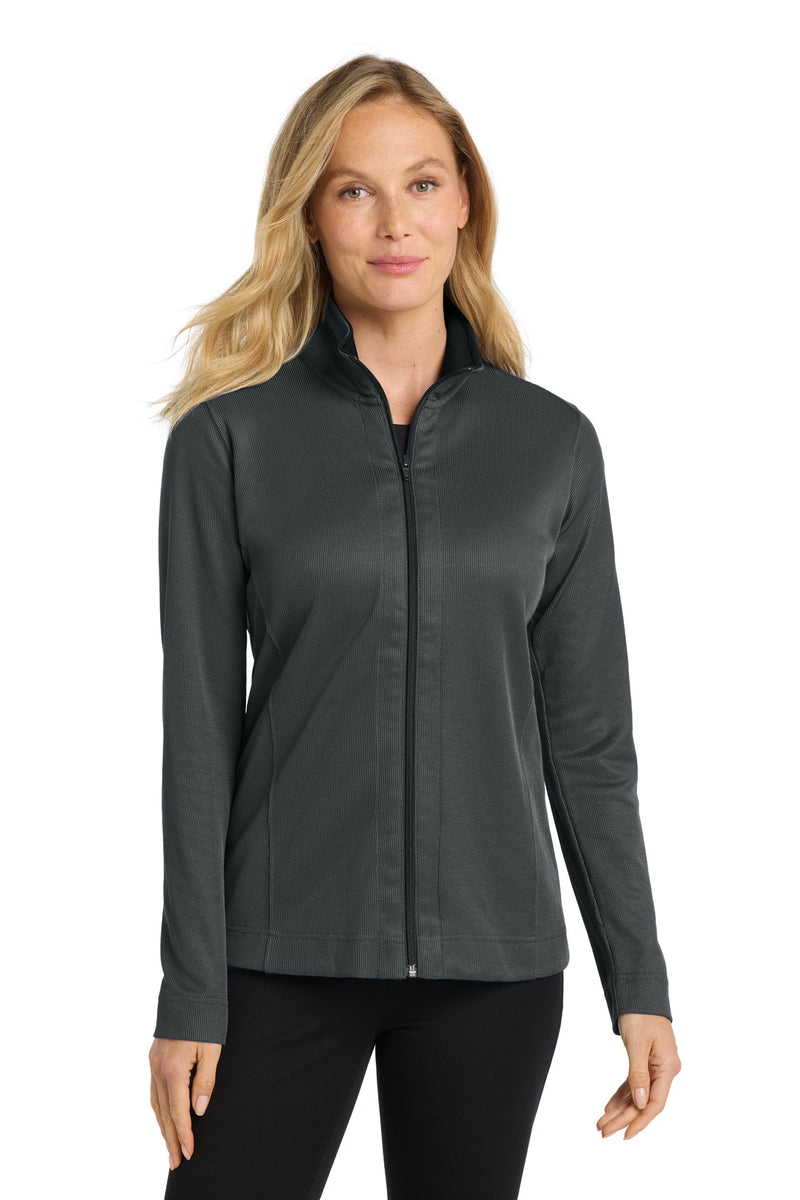 Load image into Gallery viewer, Port Authority Women&#39;s Vertical Texture Full-Zip Jacket. L805
