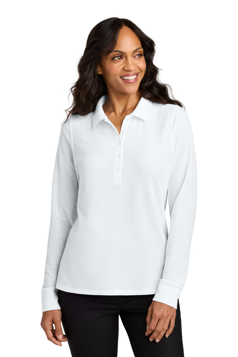 Load image into Gallery viewer, Port Authority Women&#39;s Wearever Signature Pique Long Sleeve Polo LK200LS
