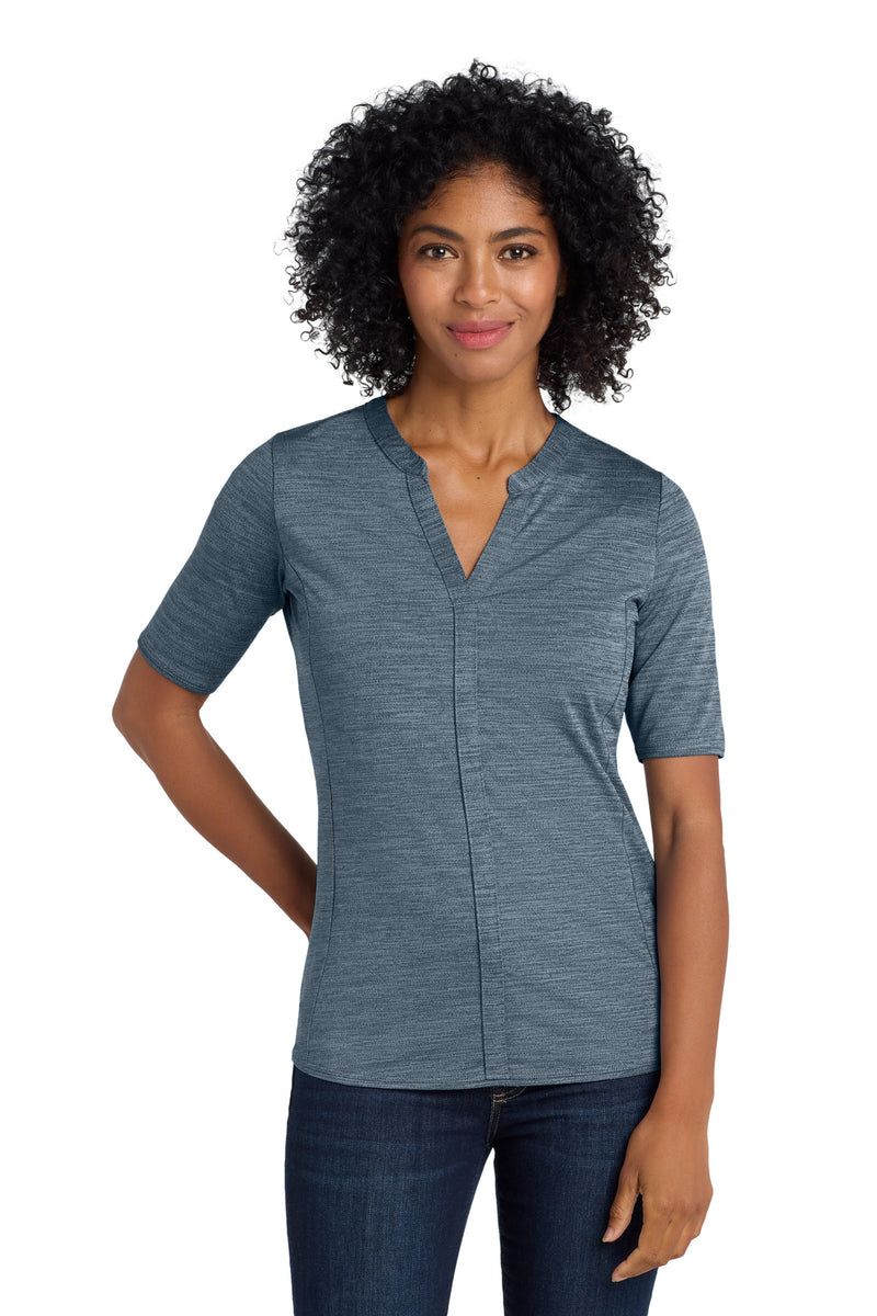 Load image into Gallery viewer, Port Authority  Women&#39;s Stretch Heather Open Neck Top  LK583

