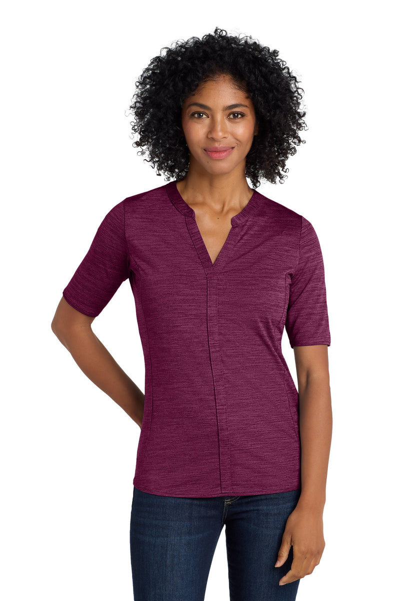 Load image into Gallery viewer, Port Authority  Women&#39;s Stretch Heather Open Neck Top  LK583
