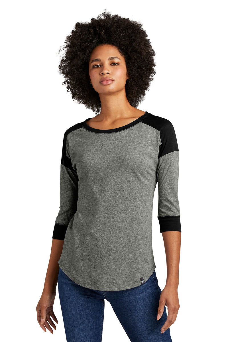 Load image into Gallery viewer, New Era  Women&#39;s Heritage Blend 3/4-Sleeve Baseball Raglan Tee. LNEA104
