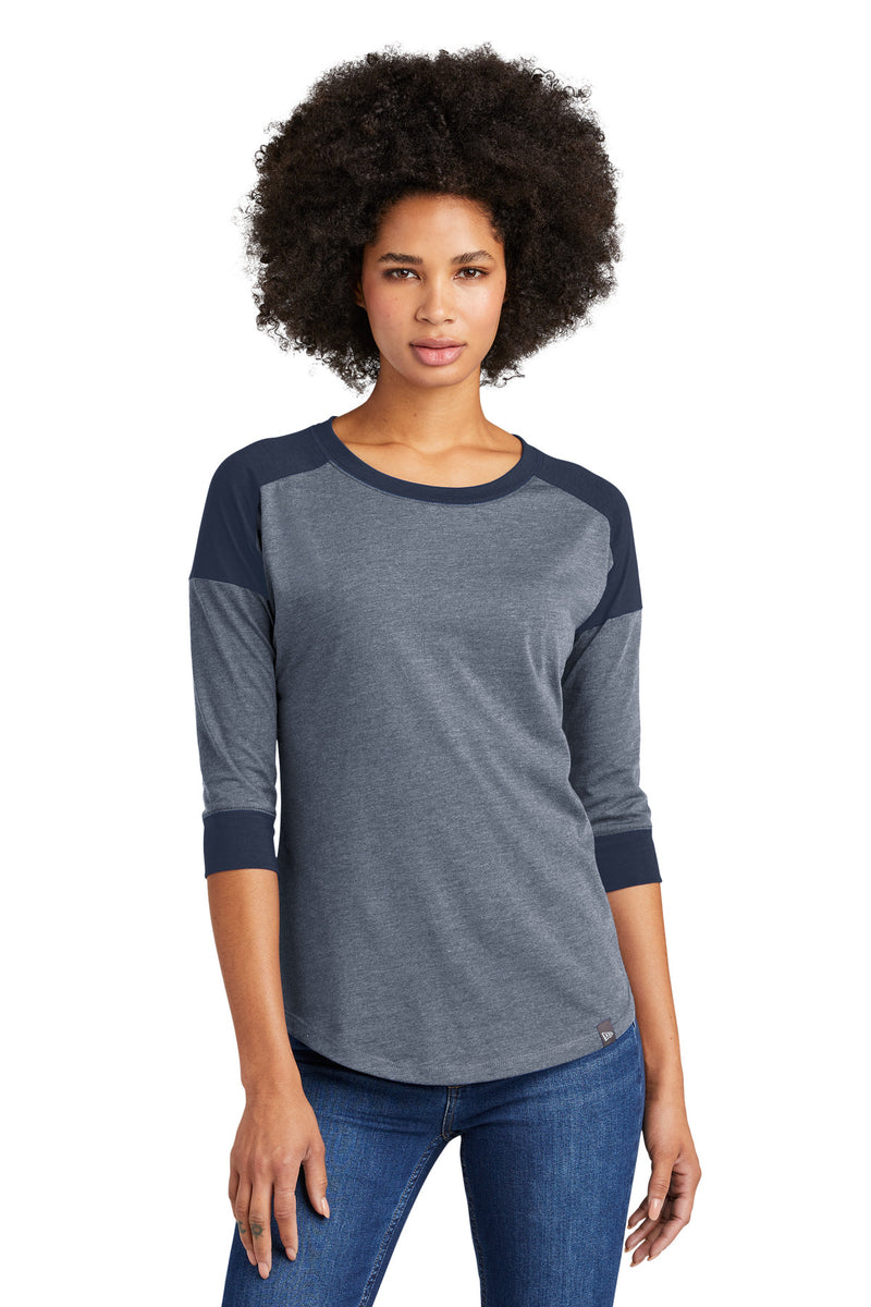 Load image into Gallery viewer, New Era  Women&#39;s Heritage Blend 3/4-Sleeve Baseball Raglan Tee. LNEA104
