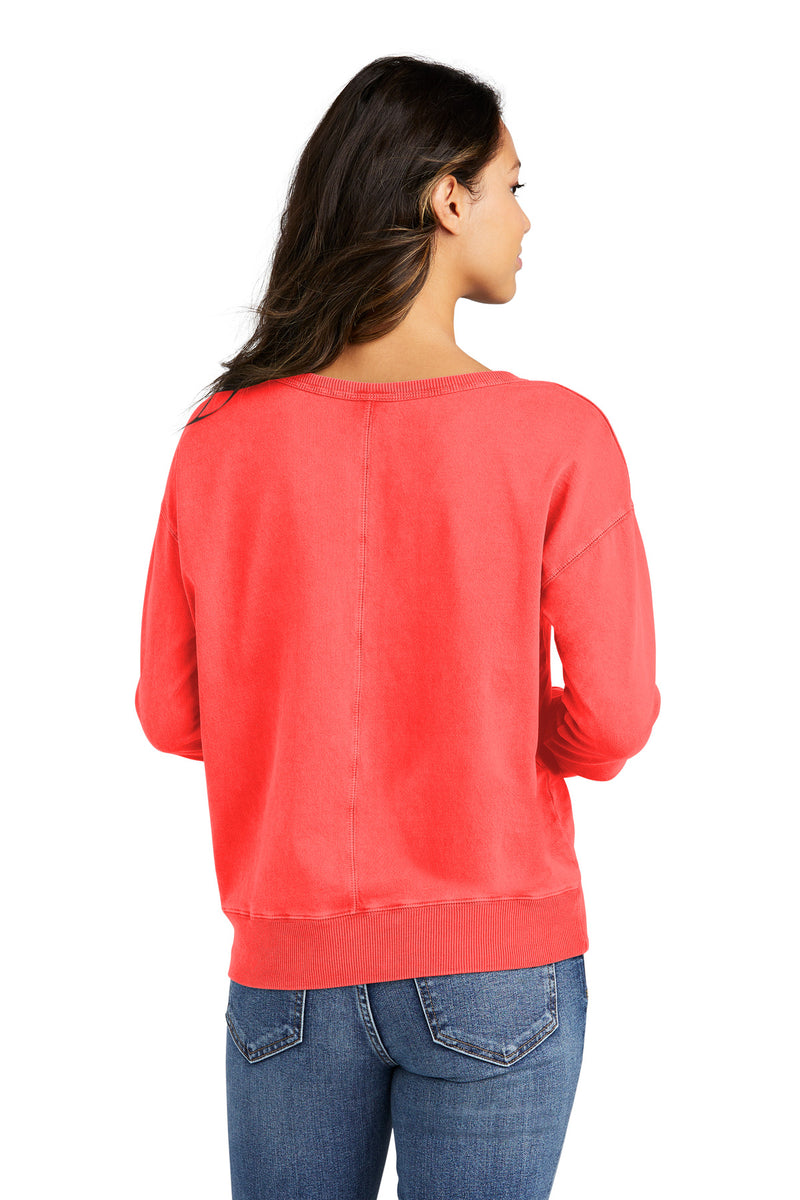 Load image into Gallery viewer, Port &amp; Co Women&#39;s Beach Wash Garment-Dyed V-Neck Sweatshirt LPC098V
