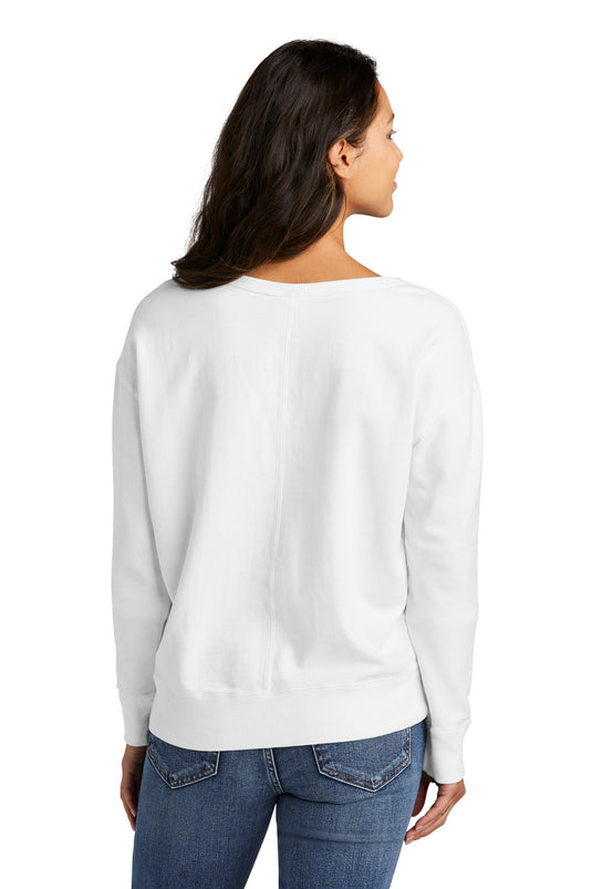 Port & Co Women's Beach Wash Garment-Dyed V-Neck Sweatshirt LPC098V
