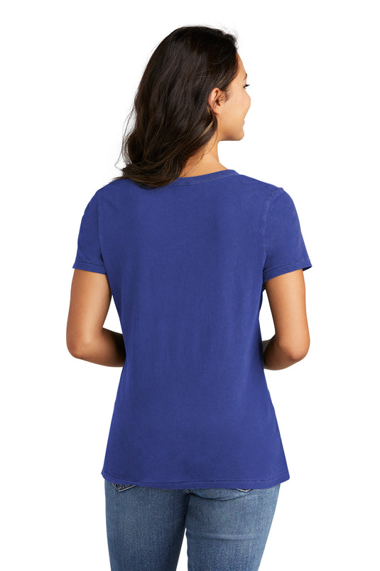 Port & Co Women's Beach Wash Garment-Dyed V-Neck Tee LPC099V