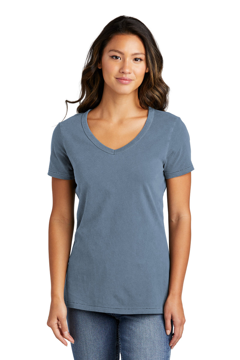 Load image into Gallery viewer, Port &amp; Co Women&#39;s Beach Wash Garment-Dyed V-Neck Tee LPC099V
