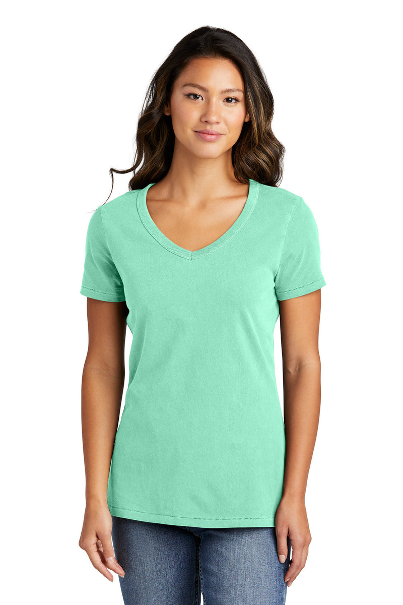 Load image into Gallery viewer, Port &amp; Co Women&#39;s Beach Wash Garment-Dyed V-Neck Tee LPC099V
