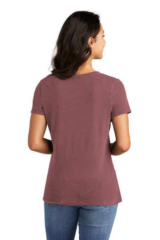 Port & Co Women's Beach Wash Garment-Dyed V-Neck Tee LPC099V