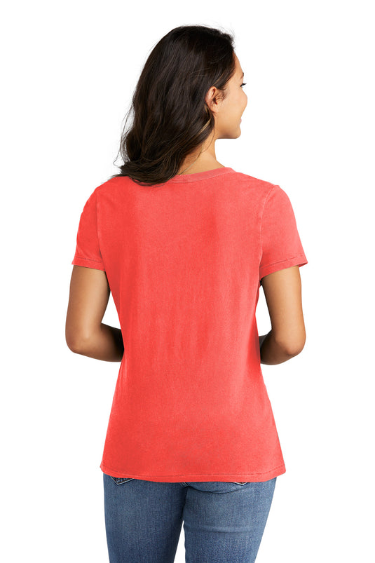 Port & Co Women's Beach Wash Garment-Dyed V-Neck Tee LPC099V