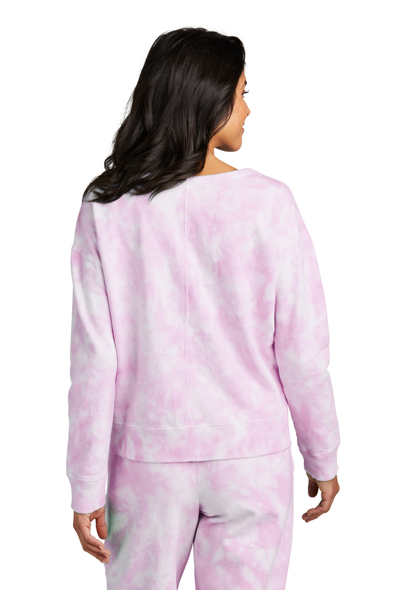 Load image into Gallery viewer, Port &amp; Co Women&#39;s Beach Wash Cloud Tie-Dye V-Neck Sweatshirt LPC140V
