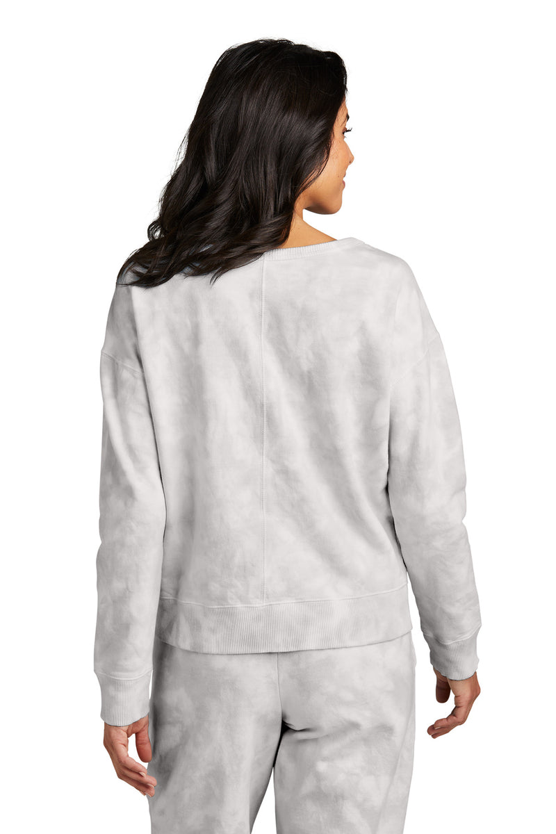 Load image into Gallery viewer, Port &amp; Co Women&#39;s Beach Wash Cloud Tie-Dye V-Neck Sweatshirt LPC140V

