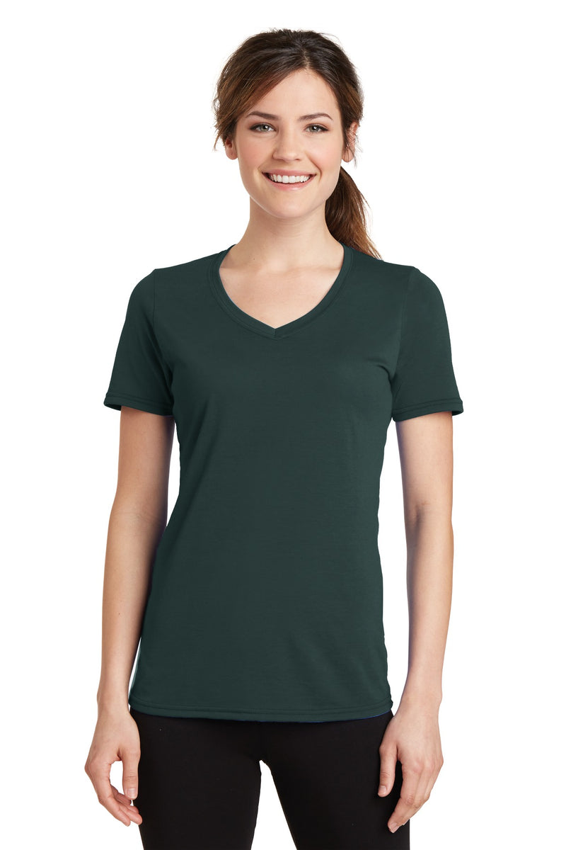 Load image into Gallery viewer, Port &amp; Co Women&#39;s Performance Blend V-Neck Tee. LPC381V
