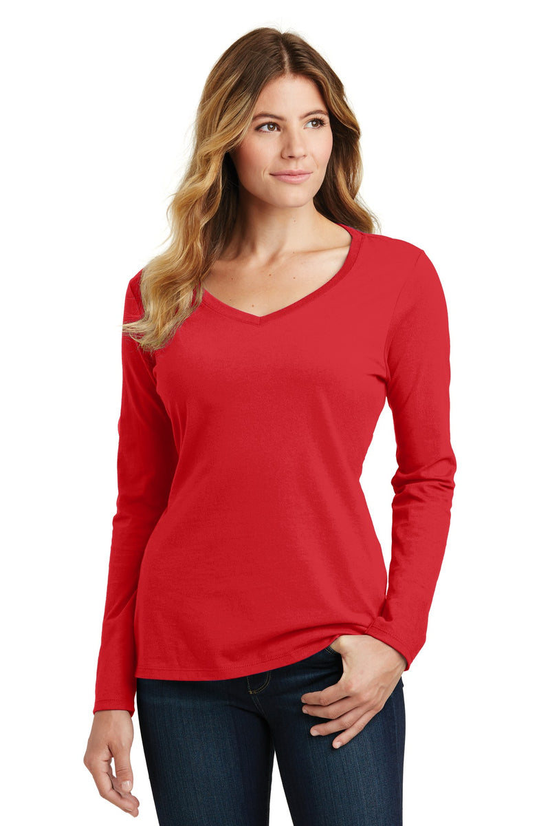 Load image into Gallery viewer, Port &amp; Co Women&#39;s Long Sleeve Fan Favorite V-Neck Tee. LPC450VLS
