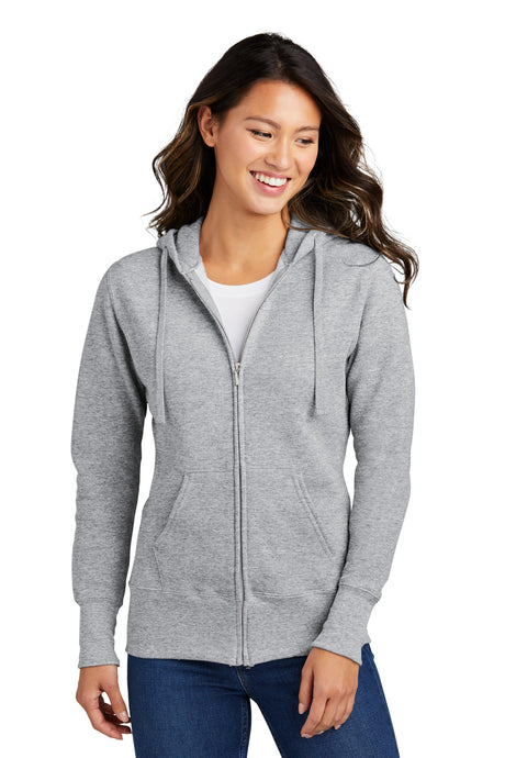 Port & Co Women's Core Fleece Full-Zip Hooded Sweatshirt. LPC78ZH