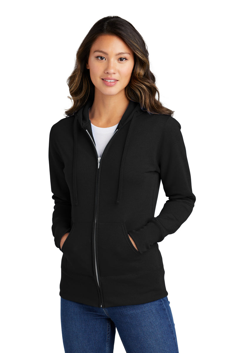 Load image into Gallery viewer, Port &amp; Co Women&#39;s Core Fleece Full-Zip Hooded Sweatshirt. LPC78ZH
