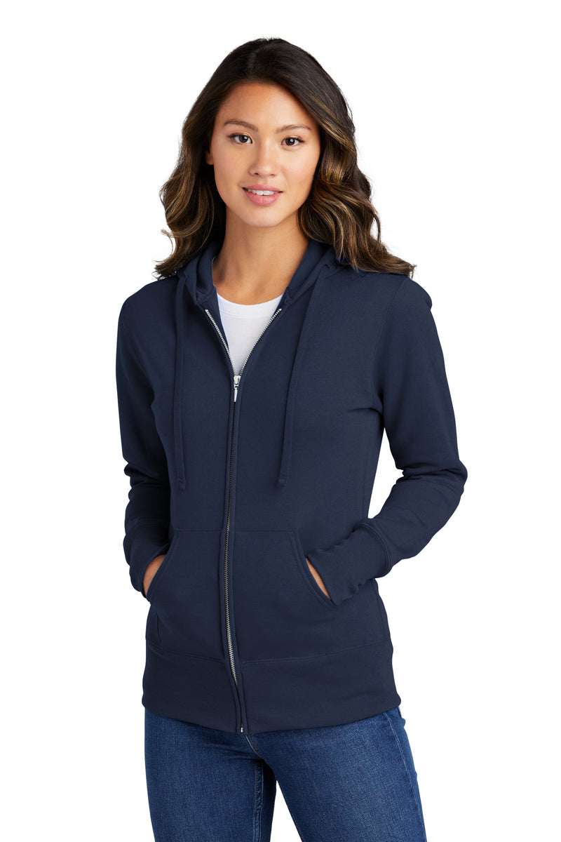 Load image into Gallery viewer, Port &amp; Co Women&#39;s Core Fleece Full-Zip Hooded Sweatshirt. LPC78ZH
