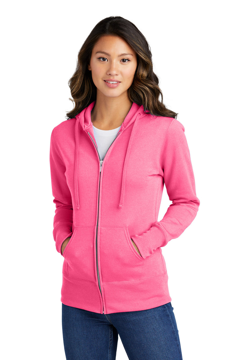 Load image into Gallery viewer, Port &amp; Co Women&#39;s Core Fleece Full-Zip Hooded Sweatshirt. LPC78ZH
