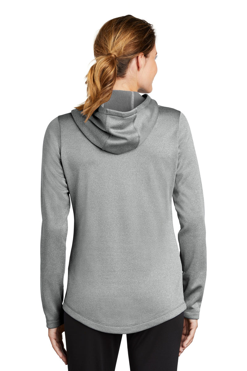 Load image into Gallery viewer, Sport-Tek  Women&#39;s PosiCharge  Sport-Wick  Heather Fleece Hooded Pullover. LST264
