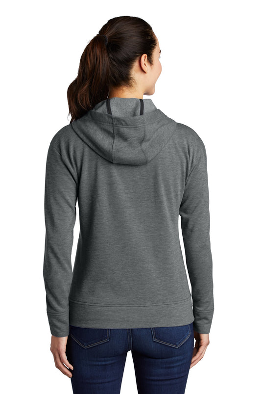 Sport-Tek  Women's PosiCharge  Tri-Blend Wicking Fleece Full-Zip Hooded Jacket LST293