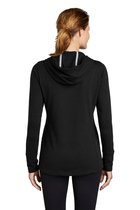 Sport-Tek  Women's PosiCharge  Tri-Blend Wicking Fleece Hooded Pullover. LST296