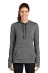 Sport-Tek  Women's PosiCharge  Tri-Blend Wicking Fleece Hooded Pullover. LST296