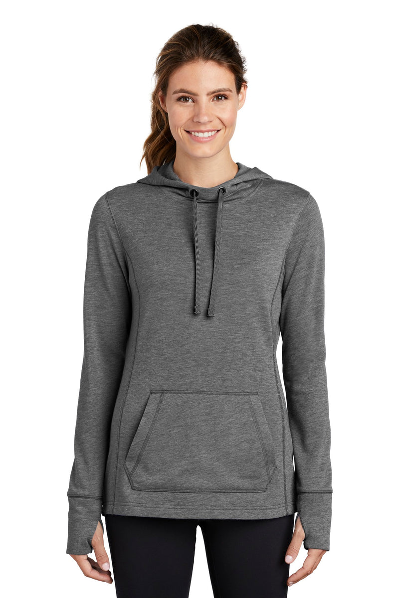 Load image into Gallery viewer, Sport-Tek  Women&#39;s PosiCharge  Tri-Blend Wicking Fleece Hooded Pullover. LST296
