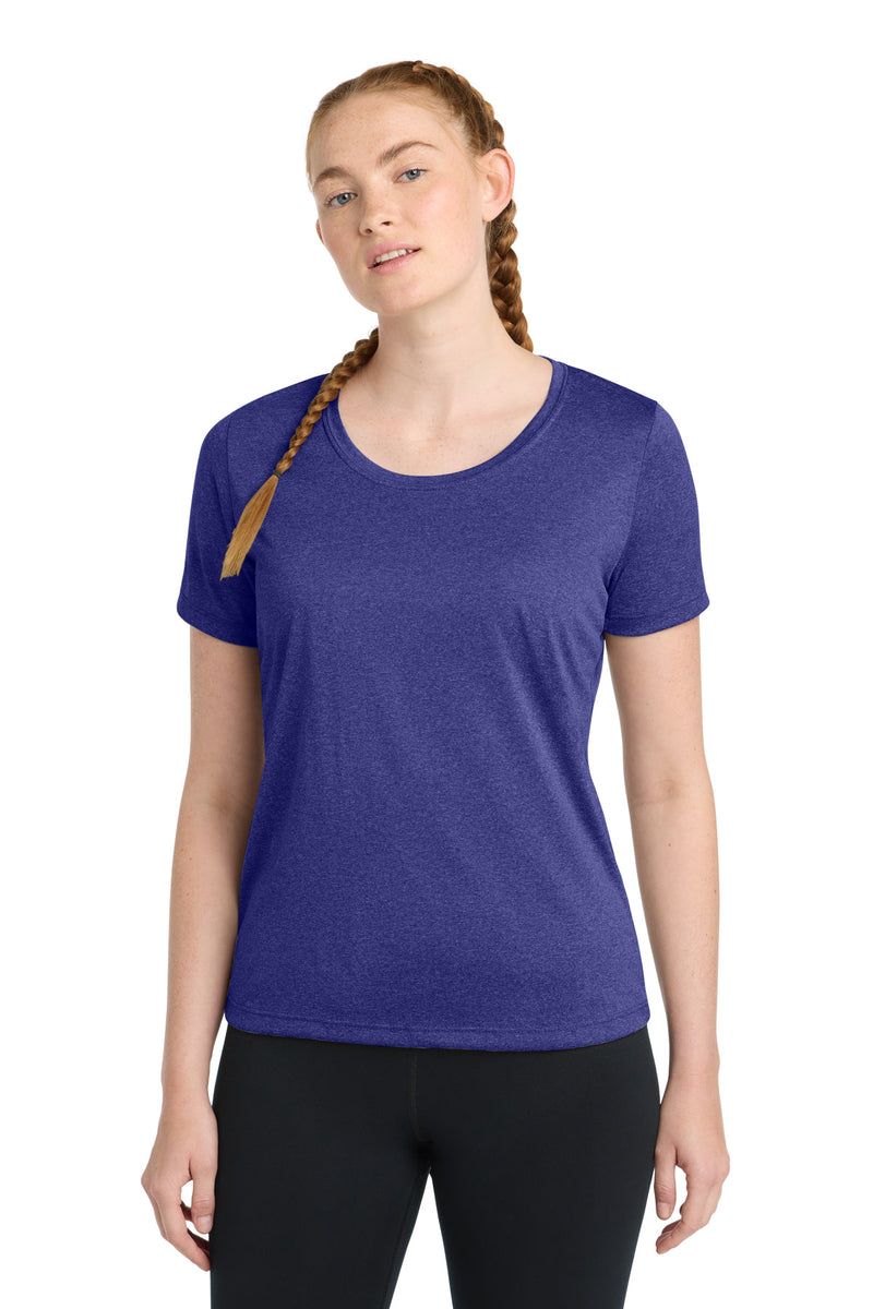 Load image into Gallery viewer, Sport-Tek Women&#39;s Heather Contender Scoop Neck Tee. LST360
