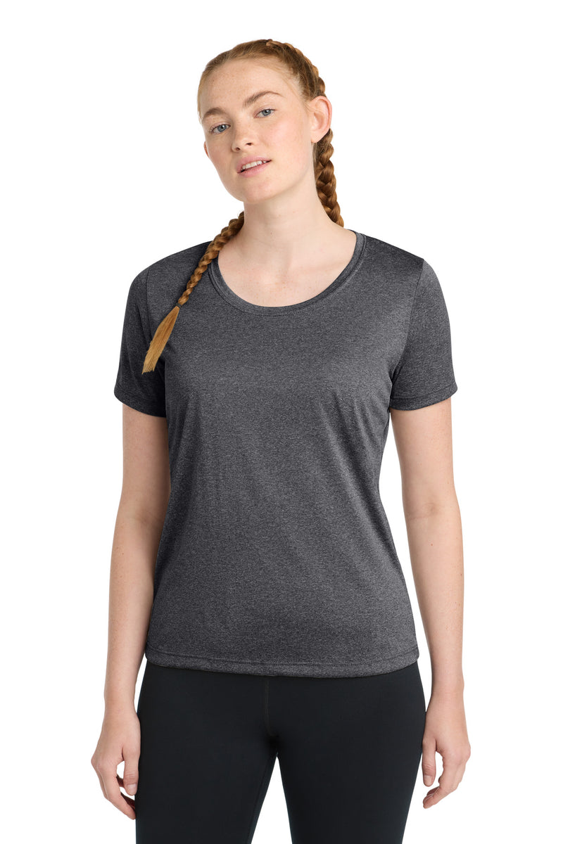Load image into Gallery viewer, Sport-Tek Women&#39;s Heather Contender Scoop Neck Tee. LST360
