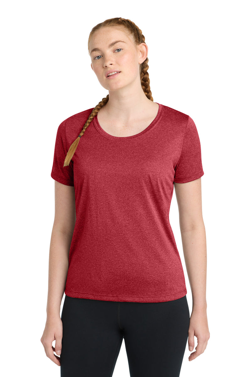 Load image into Gallery viewer, Sport-Tek Women&#39;s Heather Contender Scoop Neck Tee. LST360
