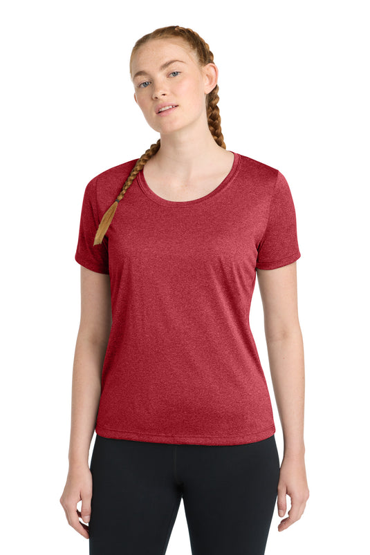 Sport-Tek Women's Heather Contender Scoop Neck Tee. LST360