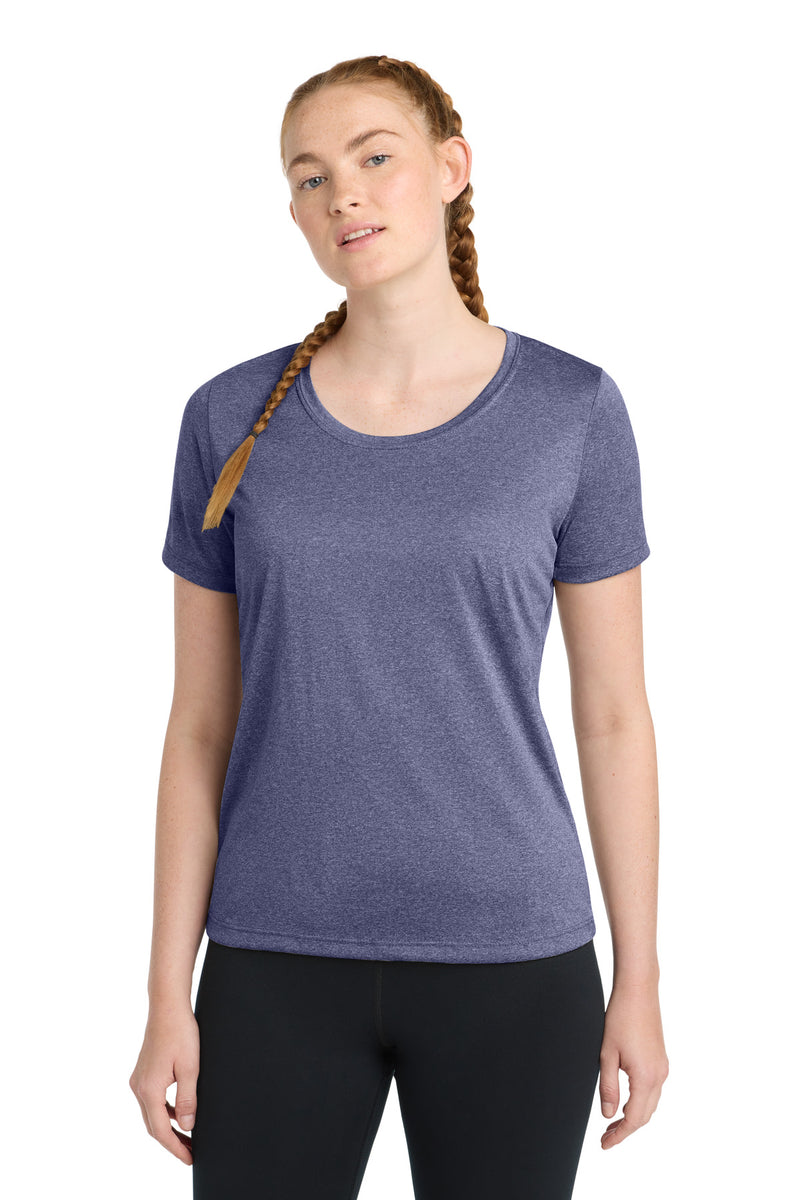Load image into Gallery viewer, Sport-Tek Women&#39;s Heather Contender Scoop Neck Tee. LST360
