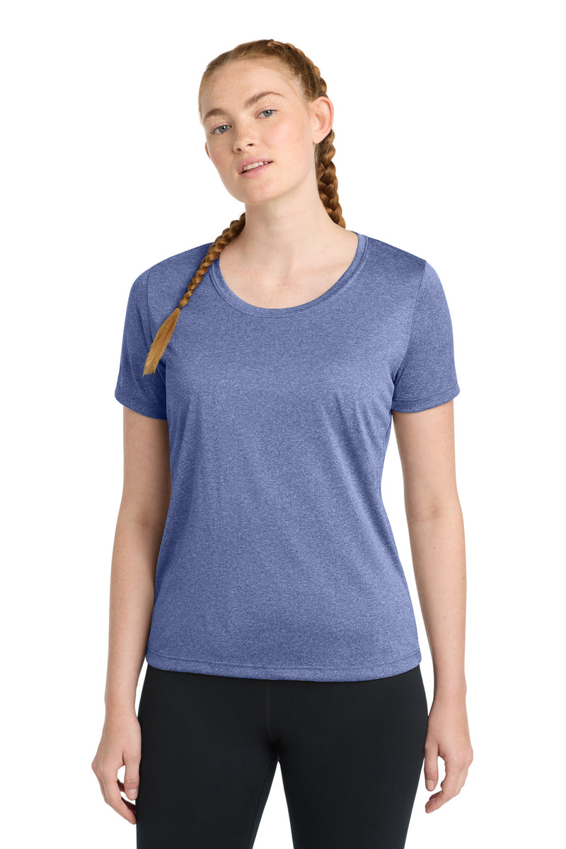 Load image into Gallery viewer, Sport-Tek Women&#39;s Heather Contender Scoop Neck Tee. LST360
