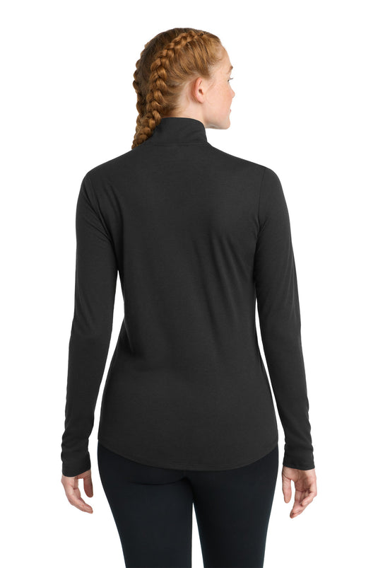 Sport-Tek  Women's PosiCharge  Tri-Blend Wicking 1/4-Zip Pullover. LST407