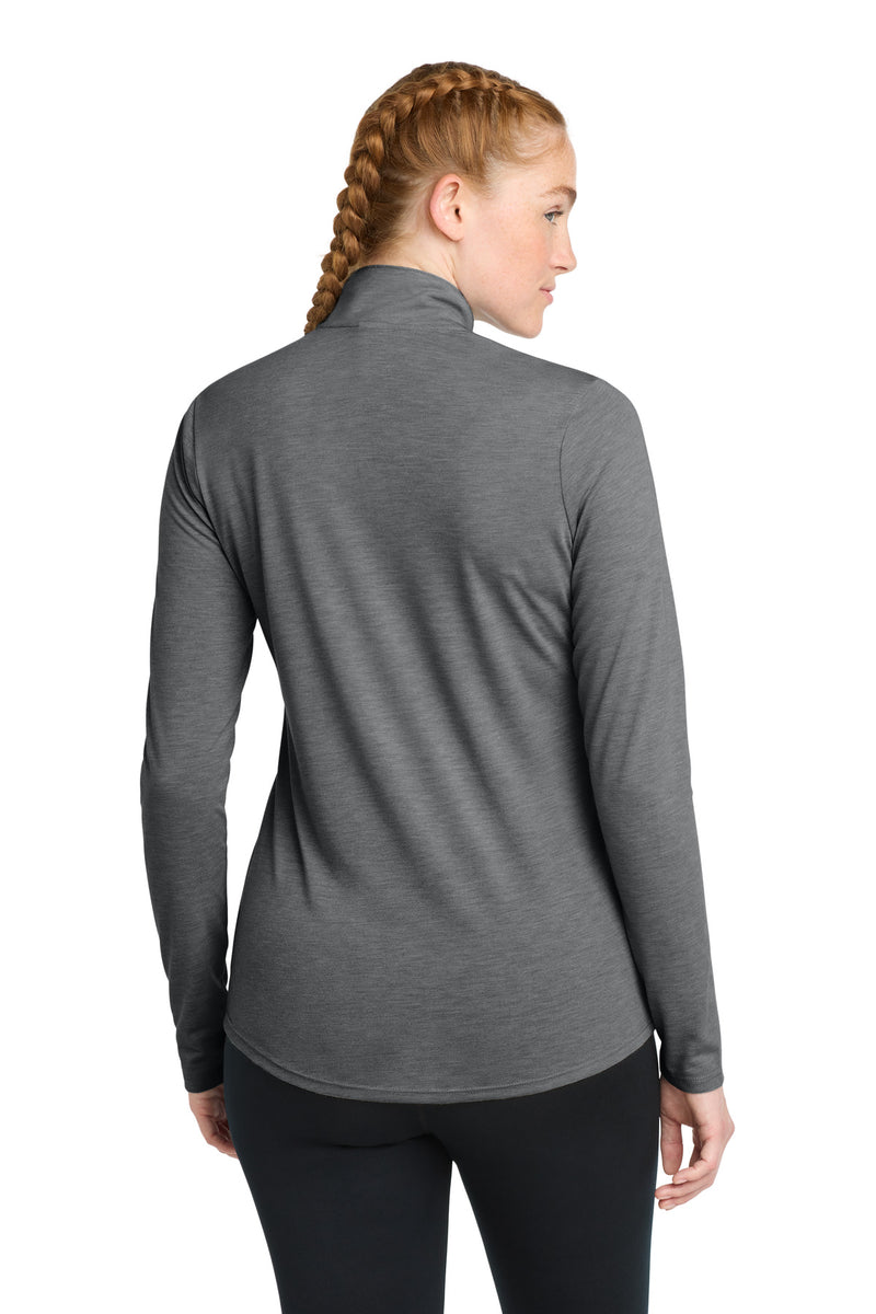 Load image into Gallery viewer, Sport-Tek  Women&#39;s PosiCharge  Tri-Blend Wicking 1/4-Zip Pullover. LST407
