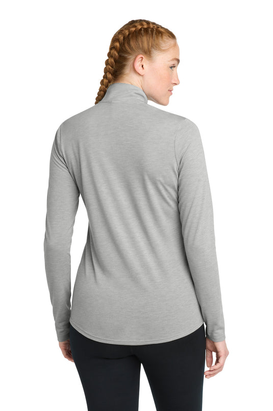 Sport-Tek  Women's PosiCharge  Tri-Blend Wicking 1/4-Zip Pullover. LST407
