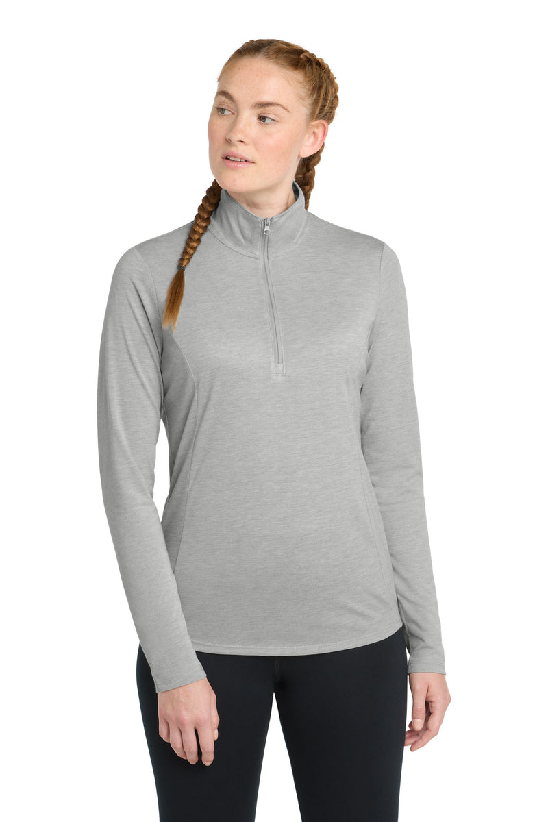 Load image into Gallery viewer, Sport-Tek  Women&#39;s PosiCharge  Tri-Blend Wicking 1/4-Zip Pullover. LST407
