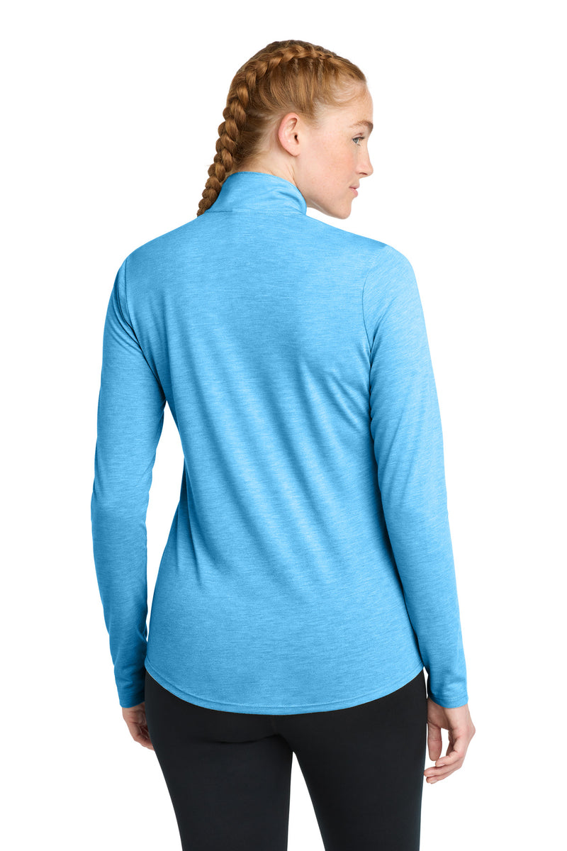 Load image into Gallery viewer, Sport-Tek  Women&#39;s PosiCharge  Tri-Blend Wicking 1/4-Zip Pullover. LST407

