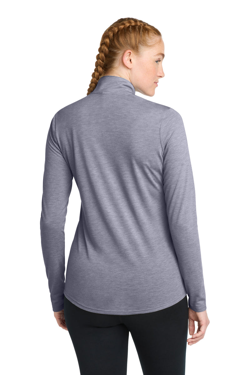 Load image into Gallery viewer, Sport-Tek  Women&#39;s PosiCharge  Tri-Blend Wicking 1/4-Zip Pullover. LST407
