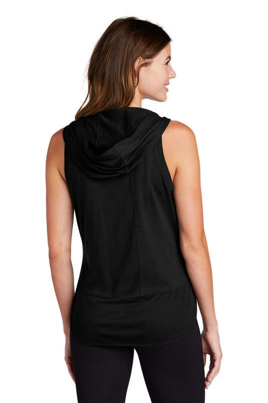 Sport-Tek  Women's PosiCharge  Tri-Blend Wicking Draft Hoodie Tank. LST410