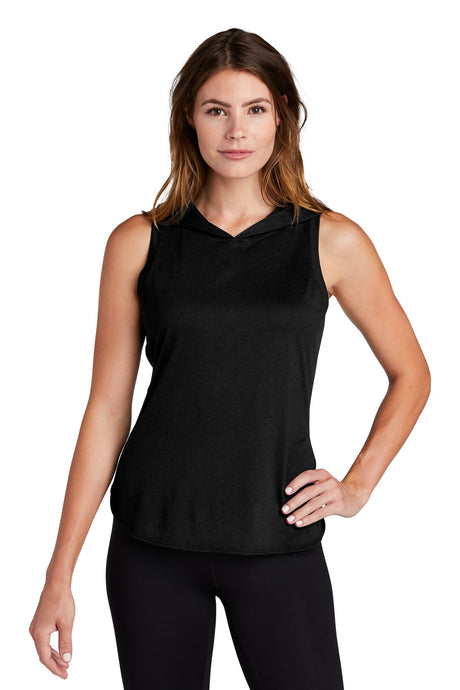 Sport-Tek  Women's PosiCharge  Tri-Blend Wicking Draft Hoodie Tank. LST410
