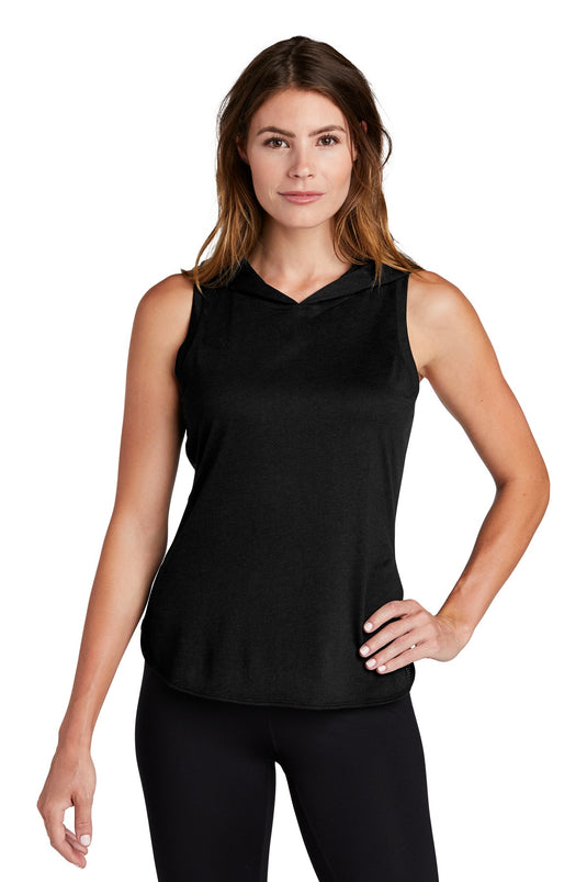 Sport-Tek  Women's PosiCharge  Tri-Blend Wicking Draft Hoodie Tank. LST410