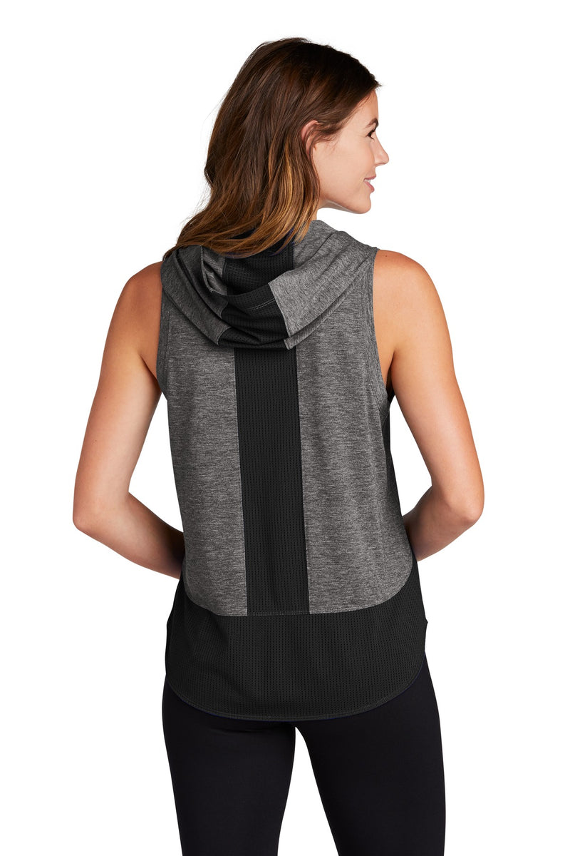 Load image into Gallery viewer, Sport-Tek  Women&#39;s PosiCharge  Tri-Blend Wicking Draft Hoodie Tank. LST410
