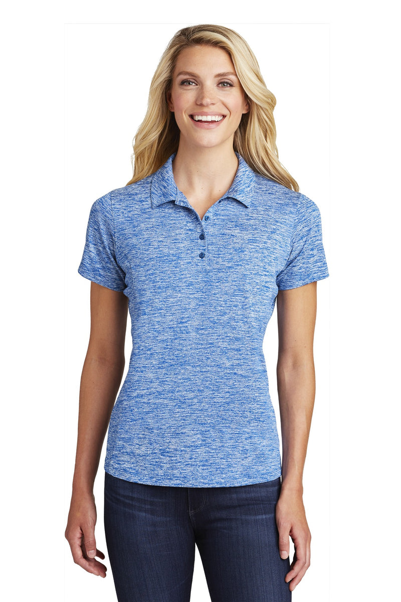 Load image into Gallery viewer, Sport-Tek  Women&#39;s PosiCharge  Electric Heather Polo. LST590
